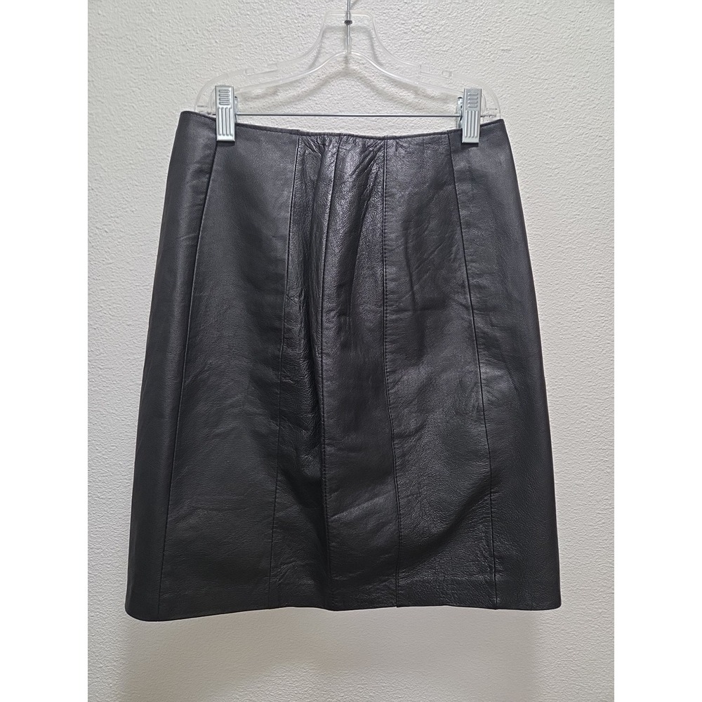 Vintage Jay Jacobs Women's‎ Leather Mini Skirt Black Size 7